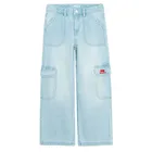 Cool Club, Blugi reglabili pentru fete, wide leg, albastru