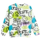 Cool Club, Bluza cu maneca lunga pentru baieti, alb, imprimeu SmileWorld