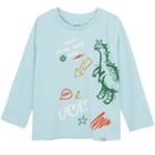 Cool Club, Bluza cu maneca lunga pentru baieti, albastru deschis, imprimeu dinozaur