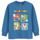 Cool Club, Bluza cu maneca lunga pentru baieti, albastru, imprimeu Super Mario