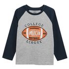 Cool Club, Bluza cu maneca lunga pentru baieti, bleumarin-gri, imprimeu College league