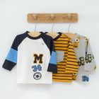 Cool Club, Bluza cu maneca lunga pentru baieti, mix de culori, in dungi, imprimeu cifre, set 3 buc.