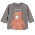 Cool Club, Bluza cu maneca lunga pentru baieti, negru-grafit, imprimeu ursulet, Beary cute