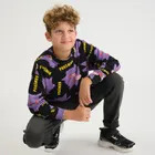 Cool Club, Bluza cu maneca lunga pentru baieti, negru, imprimeu Pokemon