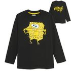 Cool Club, Bluza cu maneca lunga pentru baieti, negru, imprimeu SpongeBob