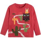 Cool Club, Bluza cu maneca lunga pentru baieti, rosu, imprimeu Mexico