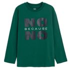 Cool Club, Bluza cu maneca lunga pentru baieti, verde inchis