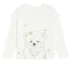 Cool Club, Bluza cu maneca lunga pentru fete, alb