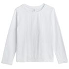 Cool Club, Bluza cu maneca lunga pentru fete, alb, imprimeu flori