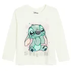 Cool Club, Bluza cu maneca lunga pentru fete, alb, imprimeu Lilo si Stitch