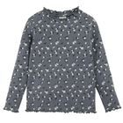 Cool Club, Bluza cu maneca lunga pentru fete, bleumarin, imprimeu flori