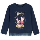 Cool Club, Bluza cu maneca lunga pentru fete, bleumarin, imprimeu Peppa Pig