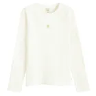 Cool Club, Bluza cu maneca lunga pentru fete, din tricot striat, alb