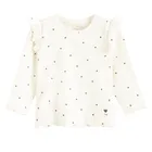 Cool Club, Bluza cu maneca lunga pentru fete, din tricot striat, alb