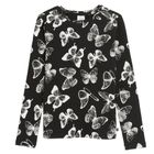 Cool Club, Bluza cu maneca lunga pentru fete, din tricot striat, negru