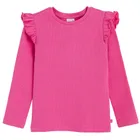 Cool Club, Bluza cu maneca lunga pentru fete, din tricot striat, roz