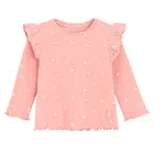 Cool Club, Bluza cu maneca lunga pentru fete, din tricot striat, roz