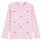 Cool Club, Bluza cu maneca lunga pentru fete, din tricot striat, roz