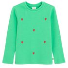 Cool Club, Bluza cu maneca lunga pentru fete, din tricot striat, verde