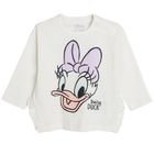 Cool Club, Bluza cu maneca lunga pentru fete, ecru, imprimeu Daisy