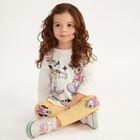 Cool Club, Bluza cu maneca lunga pentru fete, ecru, imprimeu Minnie Mouse
