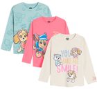 Cool Club, Bluza cu maneca lunga pentru fete, mix, imprimeu Paw Patrol, set, 3 buc.