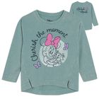 Cool Club, Bluza cu maneca lunga pentru fete, turcoaz, imprimeu Minnie Mouse