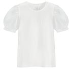 Cool Club, Bluza cu maneca scurta pentru fete, alb