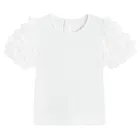 Cool Club, Bluza cu maneca scurta pentru fete, alb