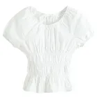 Cool Club, Bluza cu maneca scurta pentru fete, alb