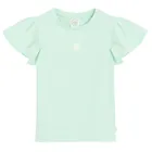 Cool Club, Bluza cu maneca scurta pentru fete, din tricot striat, menta verde