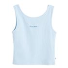 Cool Club, Bluza fara maneci pentru fete, din tricot striat, albastru