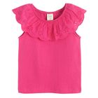 Cool Club, Bluza fara maneci pentru fete, din tricot striat, roz