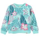 Cool Club, Bluza pentru fete, turcoaz, imprimeu floral