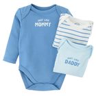Cool Club, Body cu maneca lunga pentru baieti, alb, albastru, set, 3 buc.