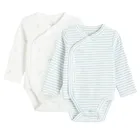 Cool Club, Body cu maneca lunga pentru baieti, alb, set, 2 buc.