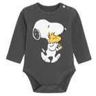 Cool Club, Body cu maneca lunga pentru baieti, granit, imprimeu Snoopy