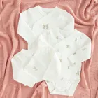 Cool Club, Body cu maneca lunga pentru bebelusi, alb, set, 3 buc.