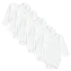 Cool Club, Body cu maneca lunga pentru bebelusi, alb, set, 5 buc.