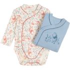 Cool Club, Body cu maneca lunga pentru fete, albastru, ecru, Winnie The Pooh, set, 2 buc.