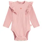 Cool Club, Body cu maneca lunga pentru fete, din tricot striat, roz