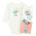 Cool Club, Body cu maneca lunga pentru fete, mix, imprimeu Lilo si Stitch, set, 4 buc.
