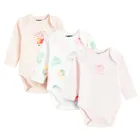 Cool Club, Body cu maneca lunga pentru fete, mix, imprimeu Peppa Pig, set, 3 buc.