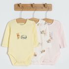 Cool Club, Body cu maneca lunga pentru fete, mix, imprimeu Winnie the Pooh, set, 3 buc.