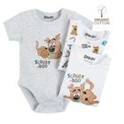 Cool Club, Body cu maneca scurta pentru baieti, bumbac organic, mix de culori, imprimeu Scooby-Doo, set 3 buc.