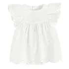 Cool Club, Body-rochie cu maneca scurta pentru fete, alb