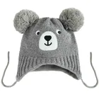 Cool Club, Caciula cu pompon pentru baieti, gri