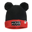 Cool Club, Caciula cu pompon pentru baieti, negru, imprimeu Mickey Mouse