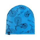 Cool Club, Caciula pentru baieti, albastru, imprimeu biciclete, Bike time!