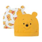 Cool Club, Caciula pentru baieti, galben, gri, imprimeu Winnie the Pooh, set, 2 buc.